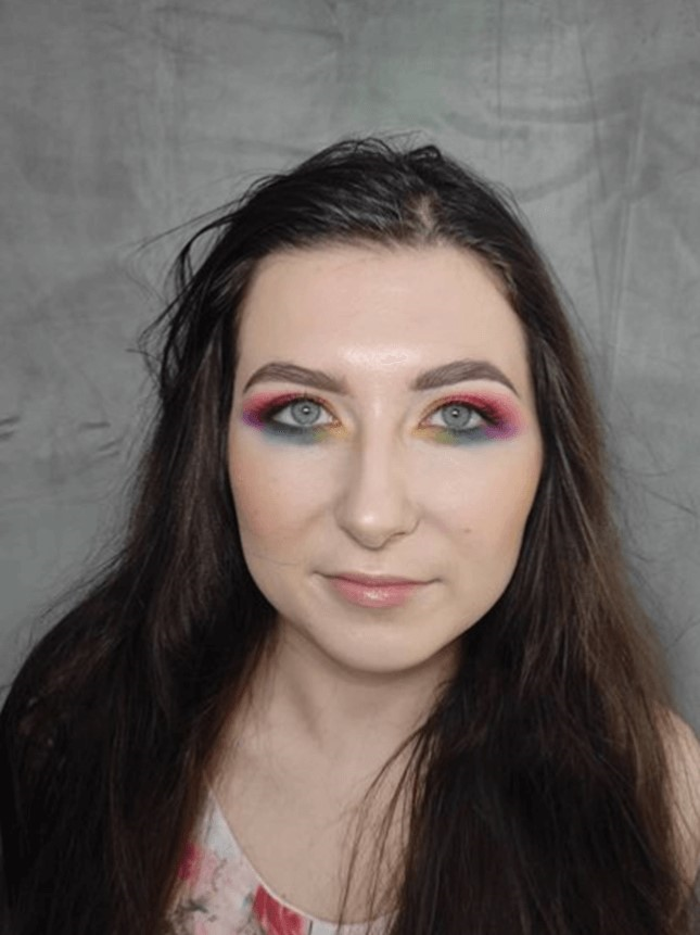 Multi-colored glowing eye shadows