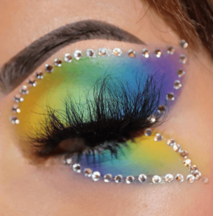 Bright butterfly eyeshadow