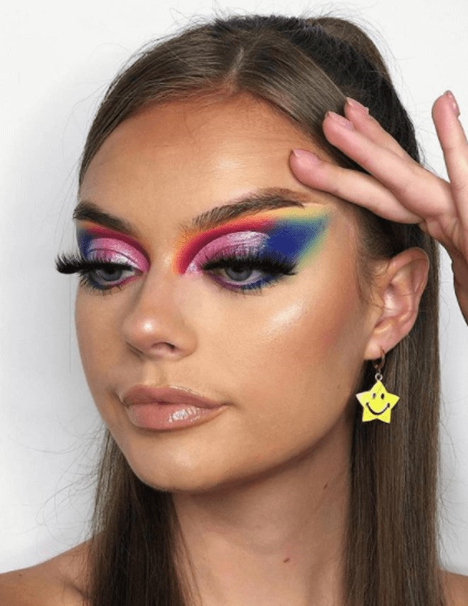 Shining stylish colorful eye shadow