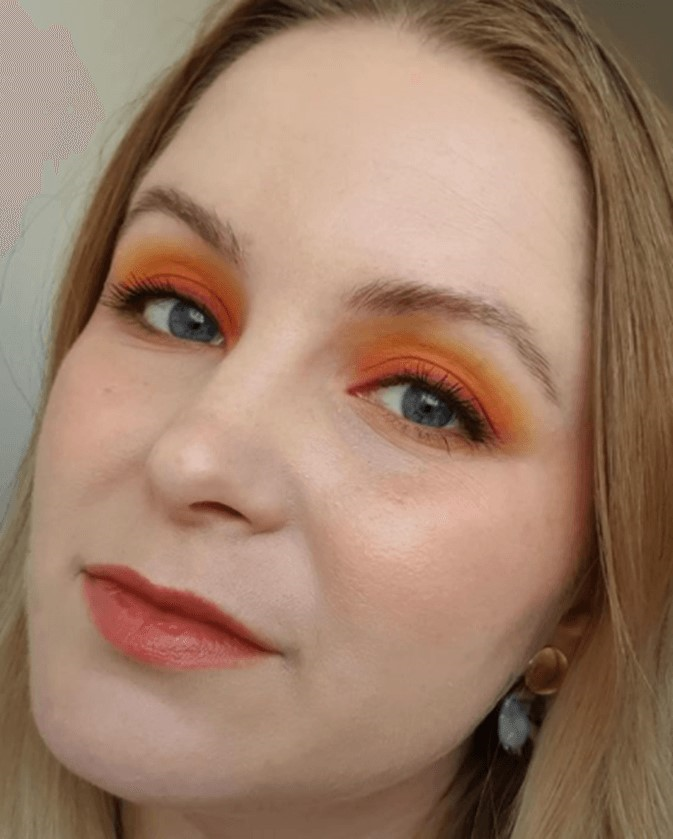 Lightning Orange Red Colorful Eyeshadow