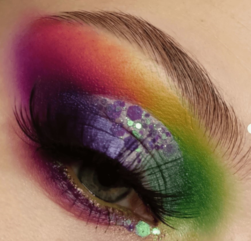 Fashionable colorful eye shadow design
