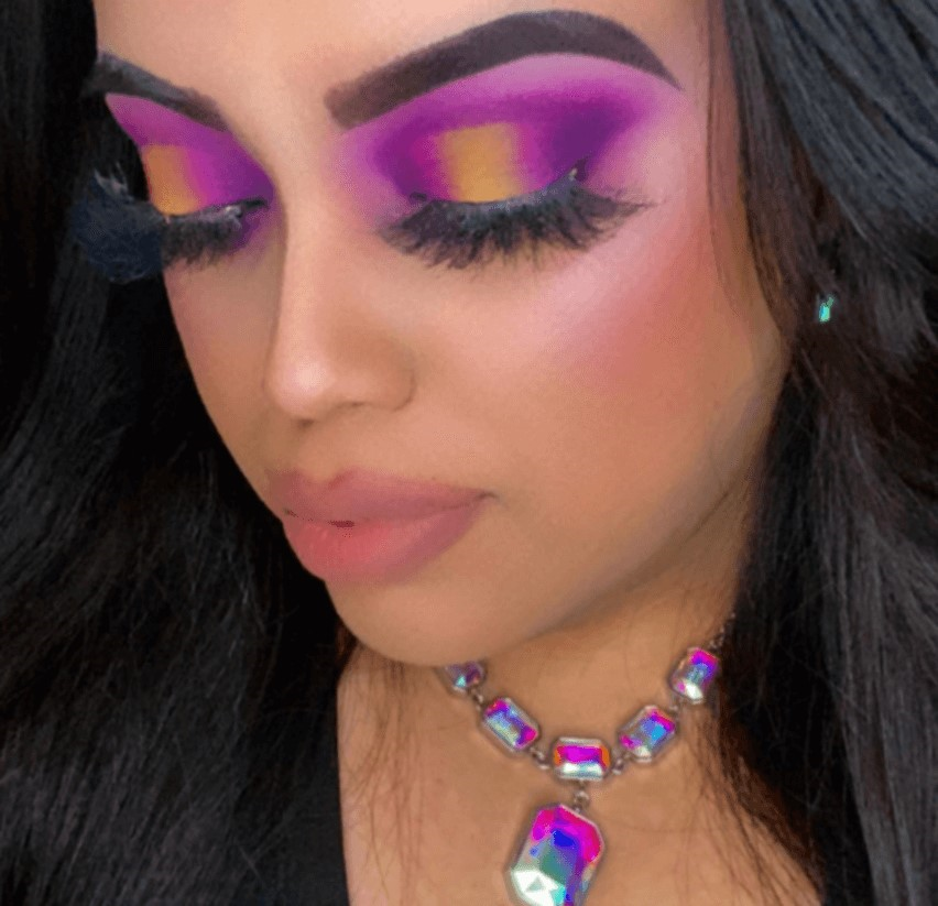 Starry stylish colorful eyeshadow look
