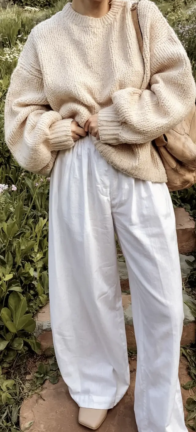 comfy winter outfits ideas 2025 2026 soft knits crisp whites