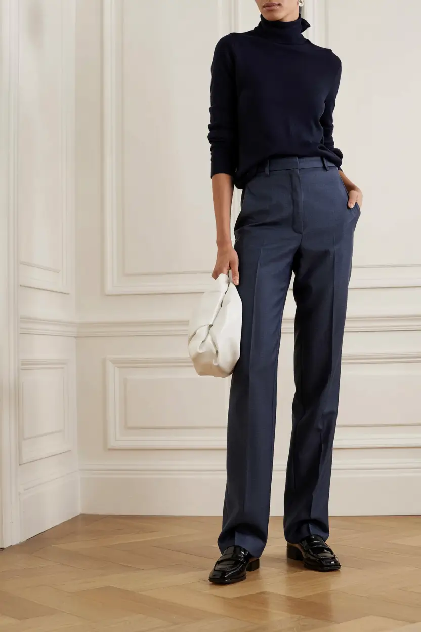 winter work outfits 2025 2026 style guide Navy Depths