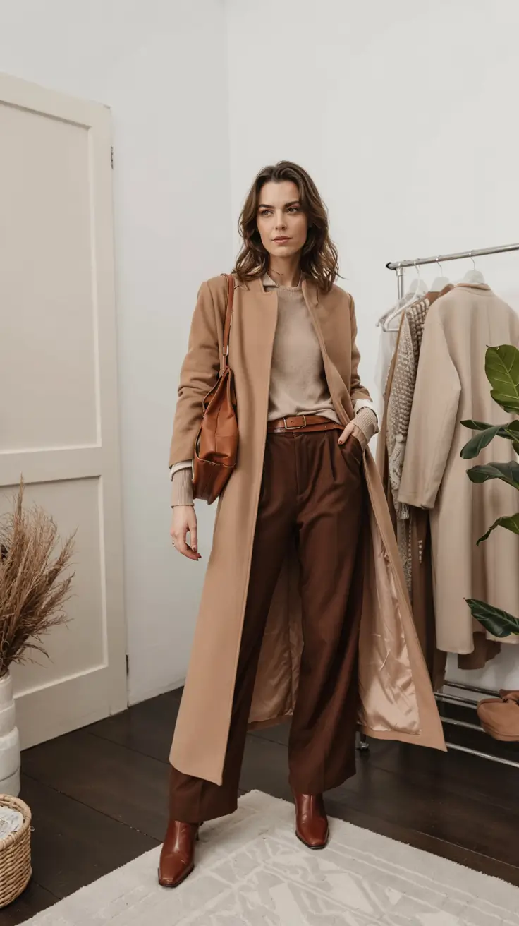 winter work outfits 2025 2026 style guide Elegant Longline Layers