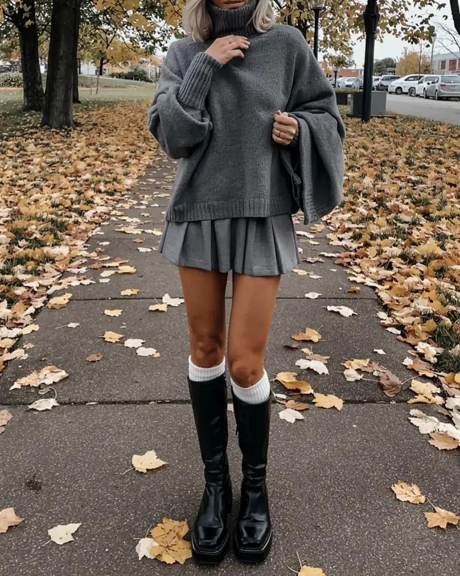 cute winter outfits style 2025 2026 Knitwear Meets Mini