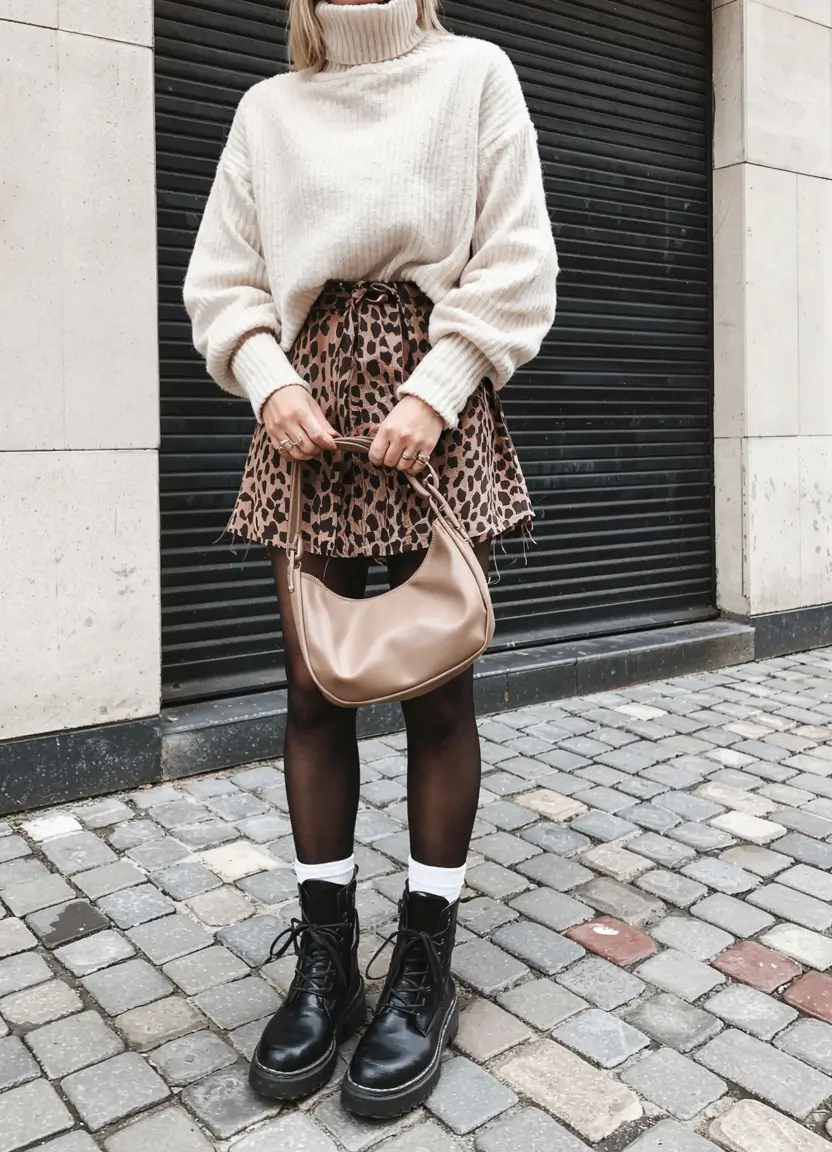 cute winter outfits style 2025 2026 Playful Animal Print