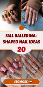 Fall Ballerina-Shaped Nail Ideas 2025 – Stunning Short & Long Seasonal Designs