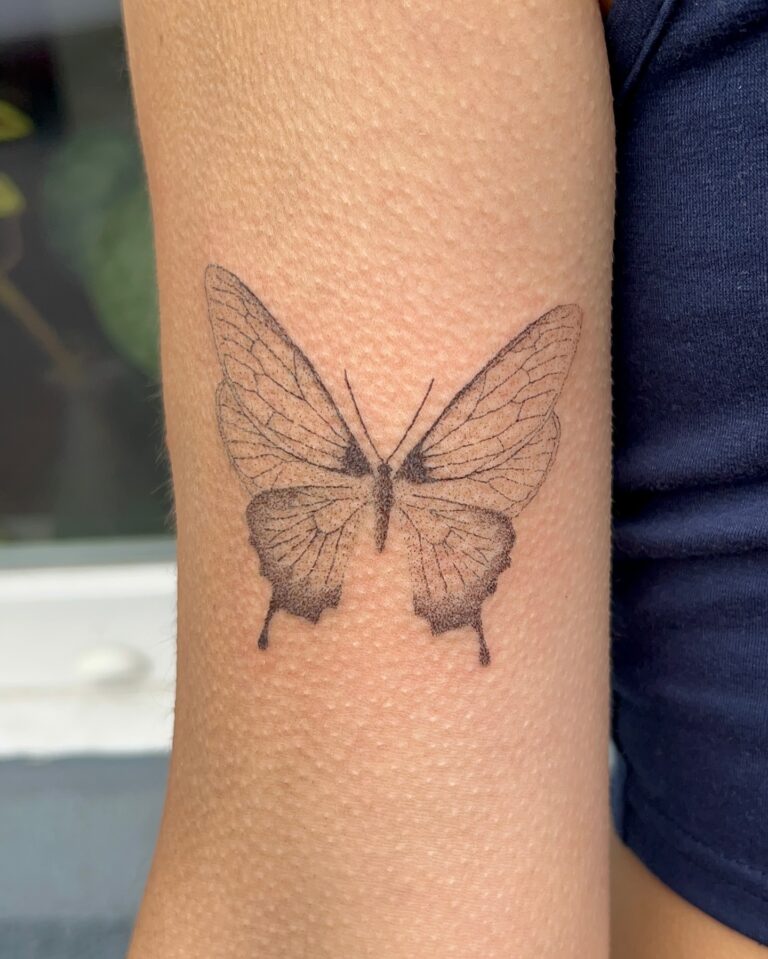 45+ Fine Line Butterfly Tattoo Ideas for Elegant Delicate Ink