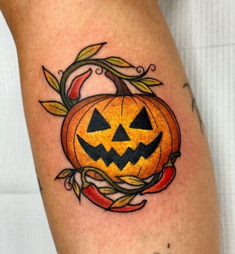 40+ Pumpkin Tattoo Designs for Spooky Halloween Vibes