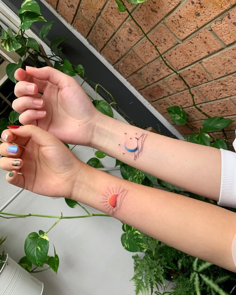 40+ Matching Sun and Moon Tattoo Ideas for Couples and Friends