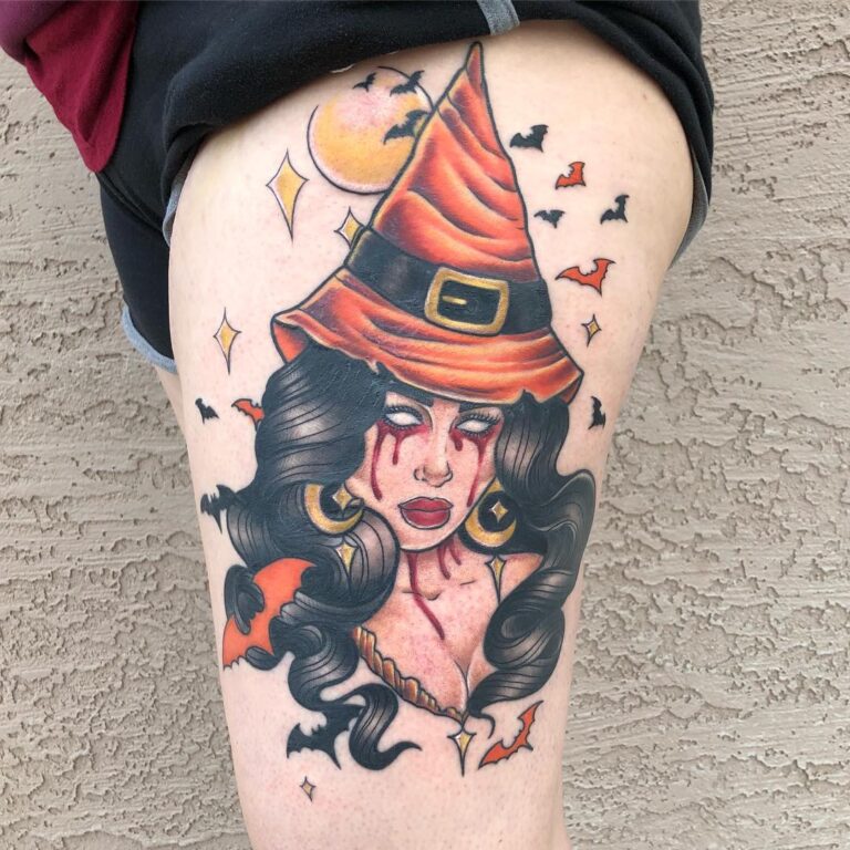 45+ Witchy Tattoos That Capture Mystery, Power, and Magic