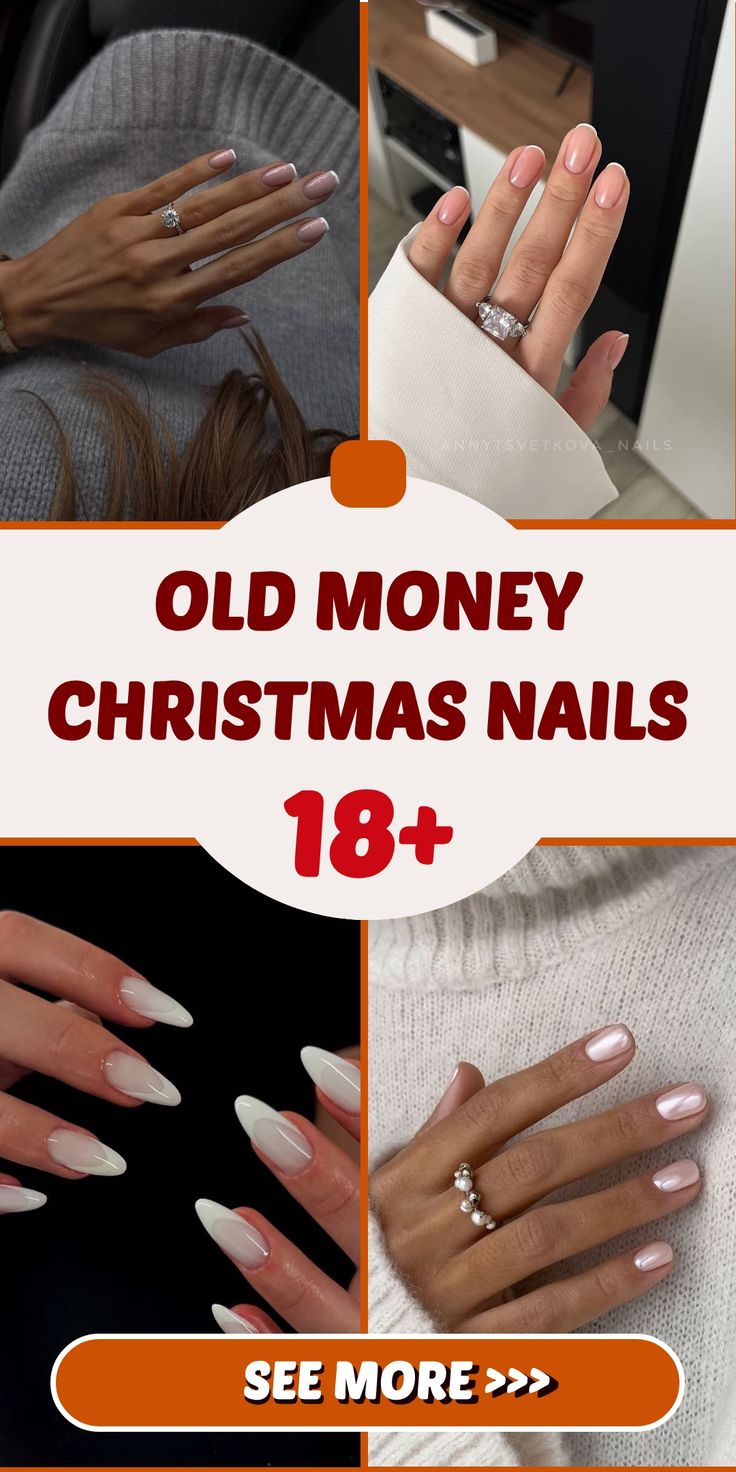 18+ Old Money Christmas Nails That Whisper Wealth