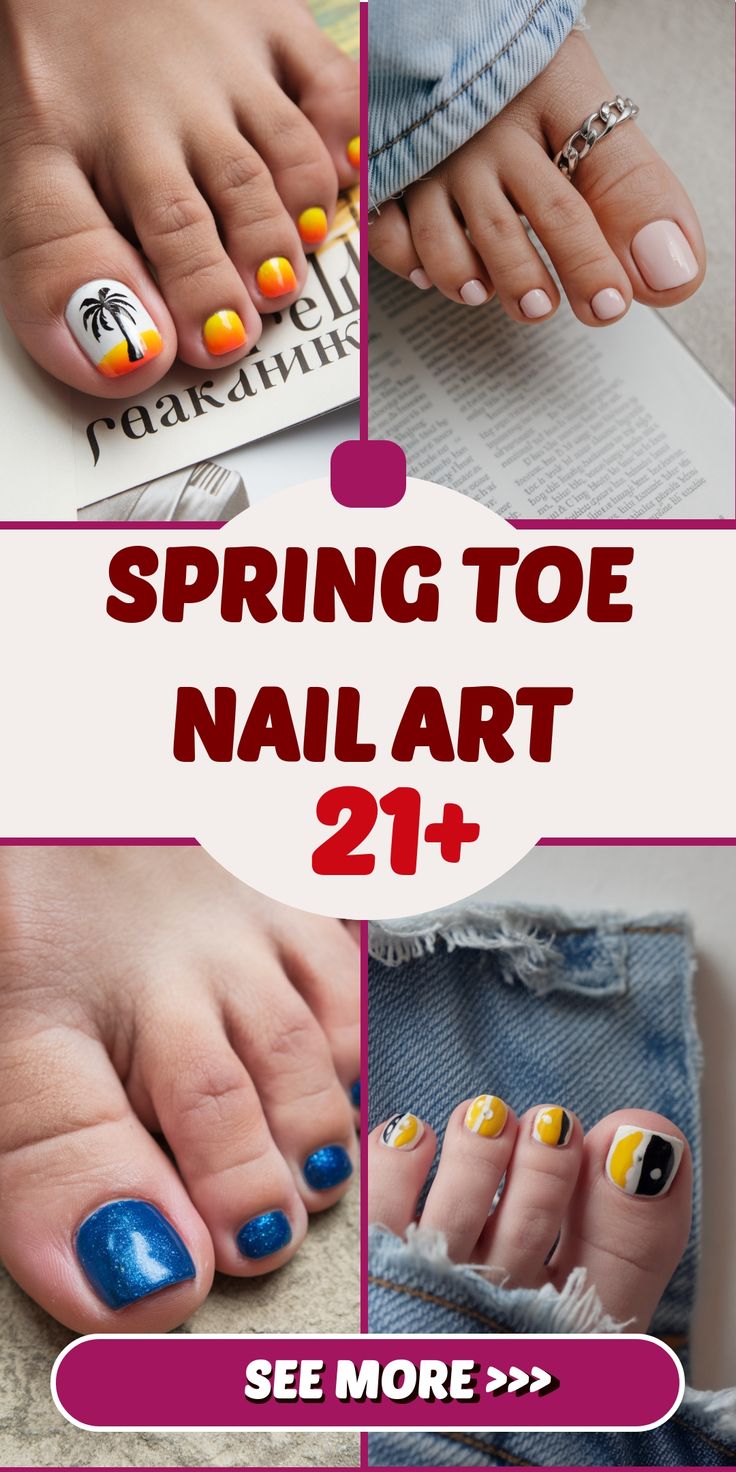 Spring Toe Nail Art 21 Ideas 2025: Trendy & Fresh Pedicure Designs