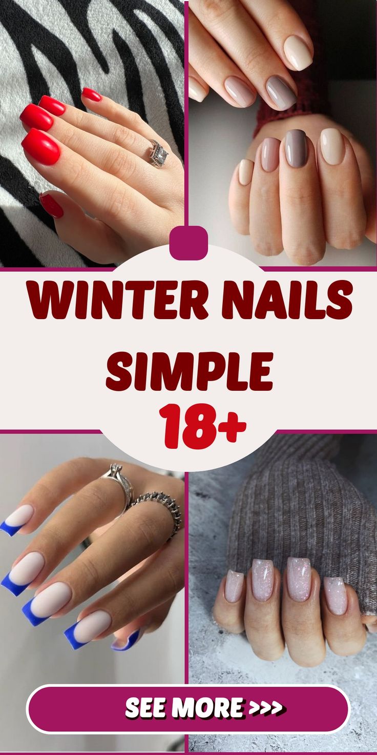 Winter Nails Simple 22 Ideas: Stay Stylish and Cozy