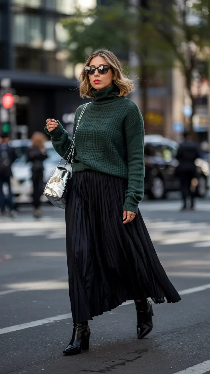 fall to winter outfits ideas 2025 Romantic Edge in Motion