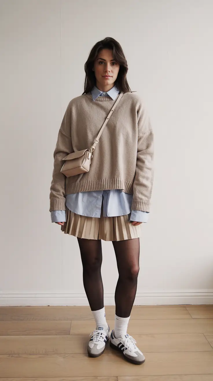 fall to winter outfits ideas 2025 Preppy Layers Meet Street Style