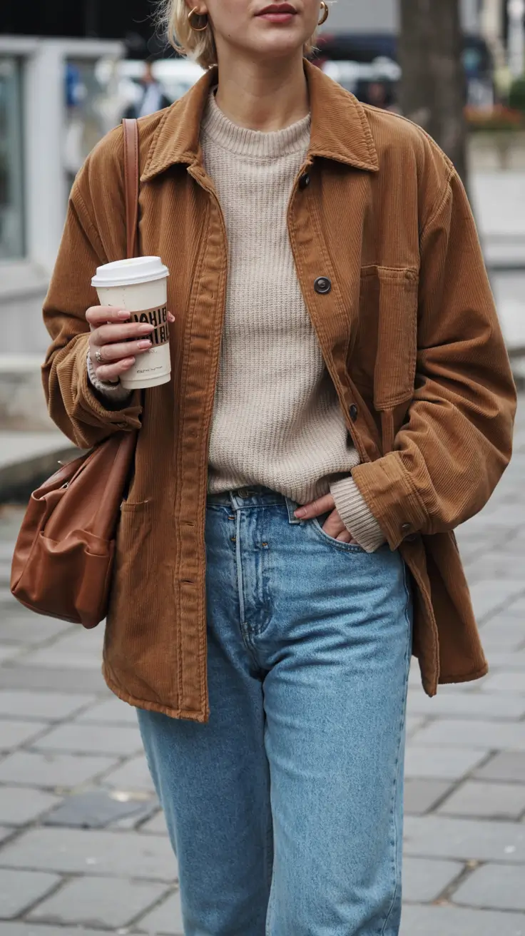 fall to winter outfits ideas 2025 Warmth in Corduroy Classics