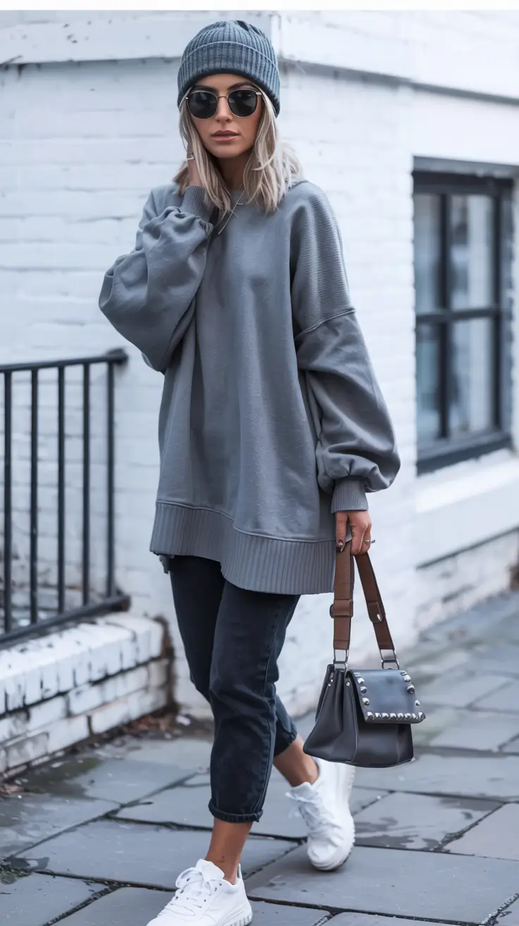 outfits ideas for winter 2025 2026 Streetwear Comfort with a Sporty Edge