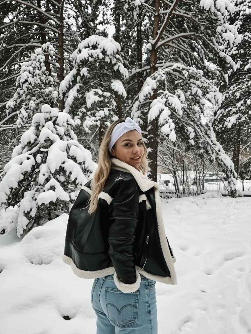 outfits ideas for winter 2025 2026 Shearling Comfort in the Snow