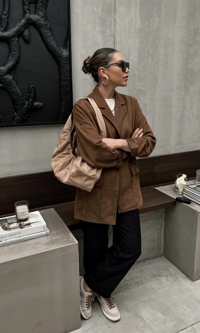 outfits ideas for winter 2025 2026 Relaxed Elegance in Warm Browns