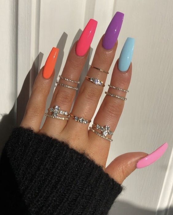 Spring Nails Coffin 16 Ideas: A Splash of Color and Style