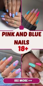 Pink and Blue Nails 18 Ideas: Unleash Your Creative Side!