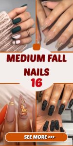 Medium Fall Nails 16 Ideas: Embrace the Season with Style and Sophistication