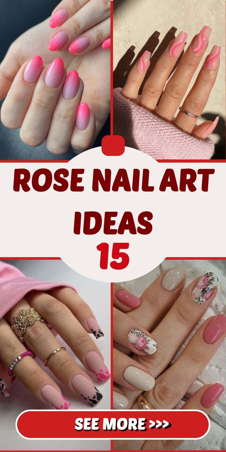 Rose Nail Art 15 Ideas: Enhance Your Manicure with Floral Elegance