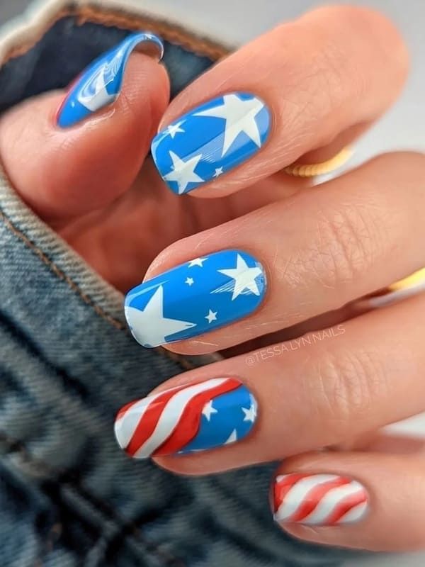 USA Flag Nails: Celebrating Flag Day with Vibrant Designs