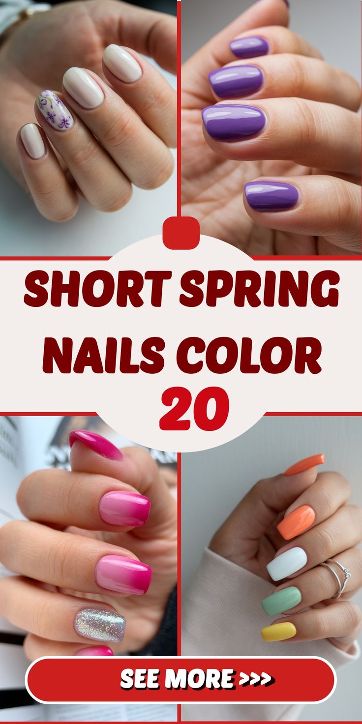 Short Spring Nails Color 20 Ideas 2025