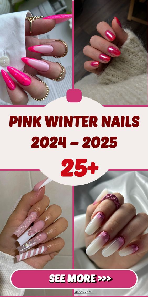 Pink Winter Nails 2025 – 2025: Trending Designs You’ll Love This Season 25 Ideas