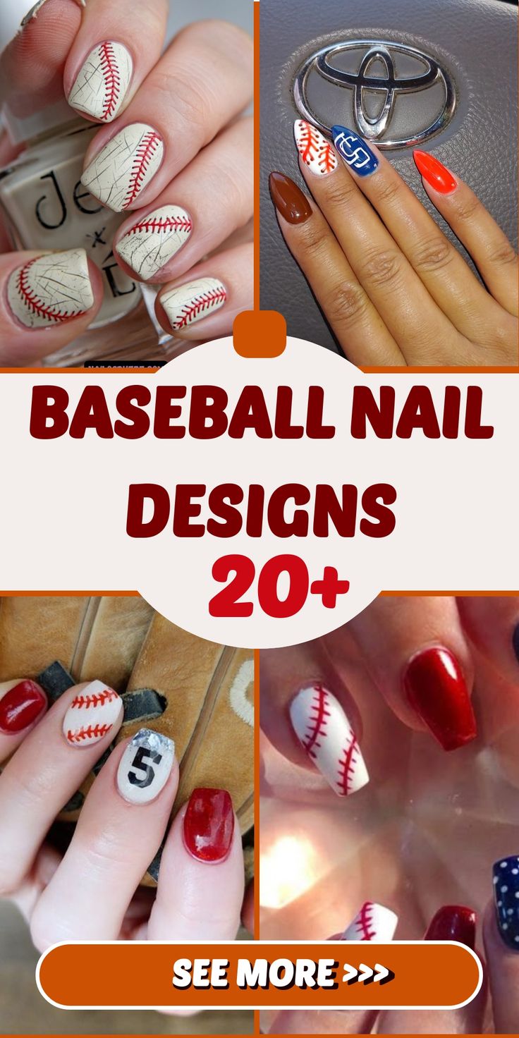 Home Run with 20 Baseball Nail Designs: Score Big with Your Style