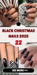 Black Christmas Nails 2025 22 Ideas: Rock Your Holiday Look!