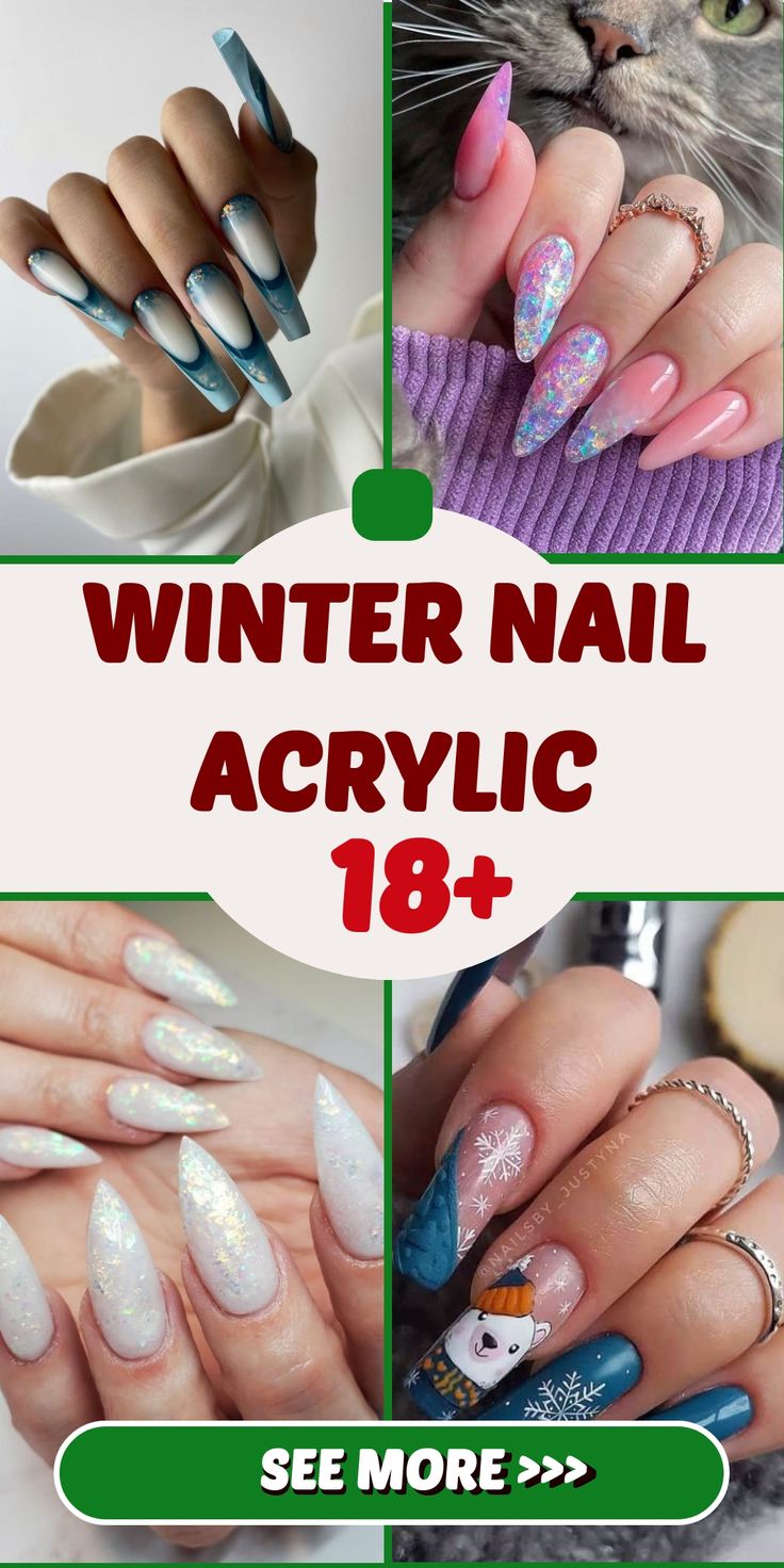 Winter Nail Acrylic 18 Ideas: Stay Trendy and Cozy
