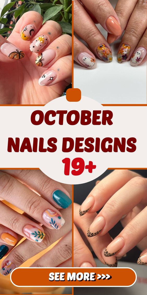 October Nails Designs 19 Ideas: Stunning Fall and Halloween Inspirations