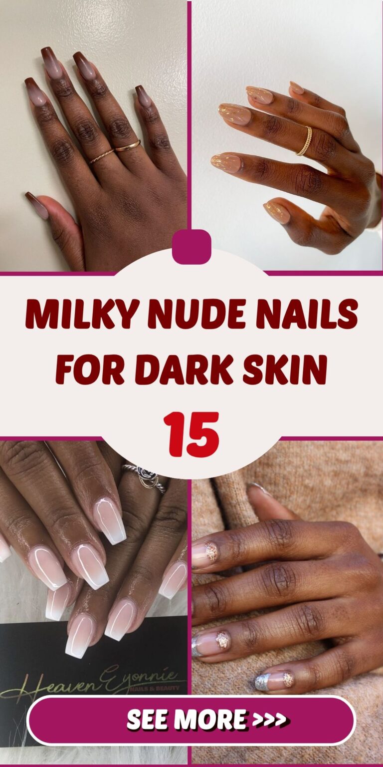 Milky Nude Nails for Dark Skin 15 Ideas: Embracing Elegance and Versatility
