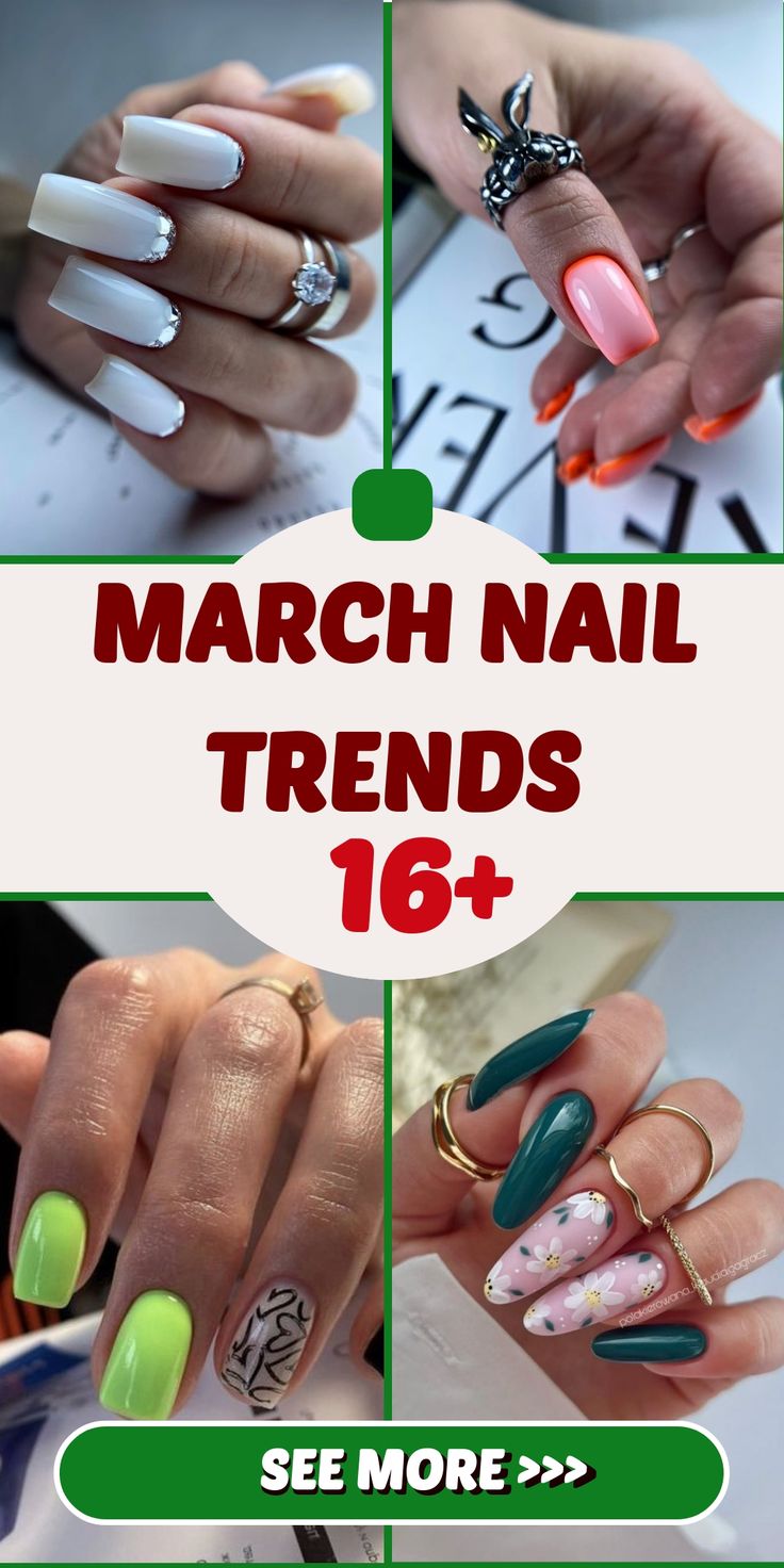March Nail Trends 16 Ideas: Bright & Chic Colors