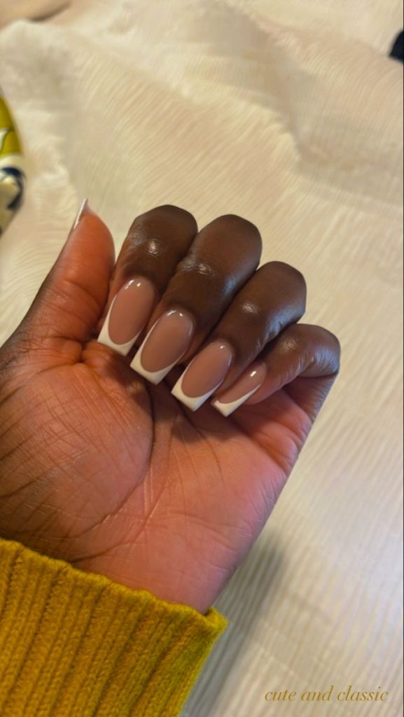 Elevate Your Look: Exceptional French Tip Nails Design Ideas for Dark Skin Tone