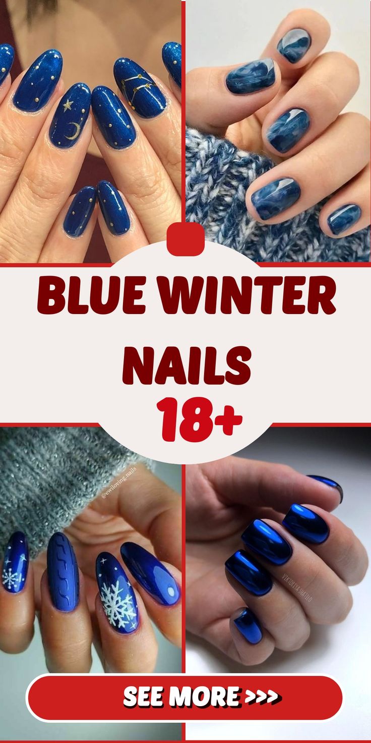 Blue Winter Nails 18 Ideas: Nail Art Trends to Embrace