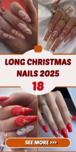 Long Christmas Nails 2025 18 Ideas: Nail Art Inspiration for the Festive Season