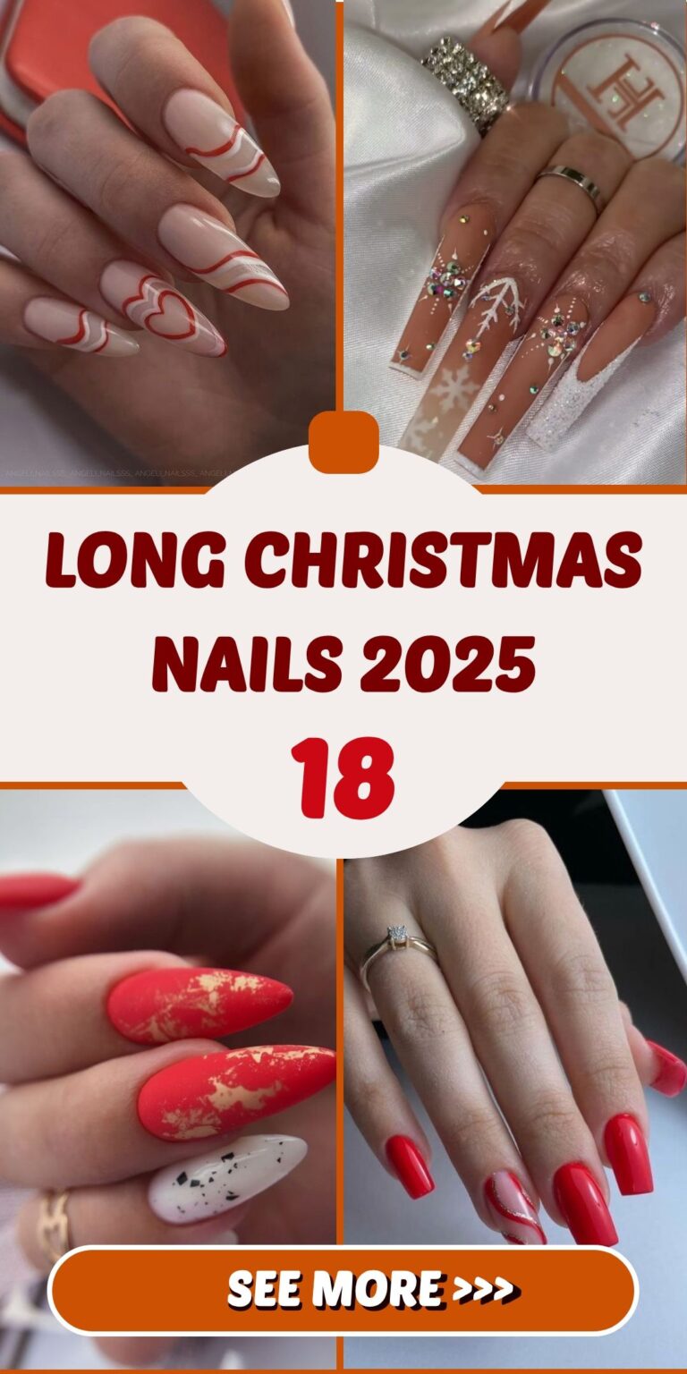 Long Christmas Nails 2025 18 Ideas: Nail Art Inspiration for the Festive Season