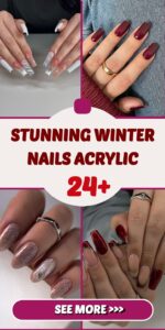 Stunning Winter Nails Acrylic 24 Ideas: Trends, Colors, and Styles