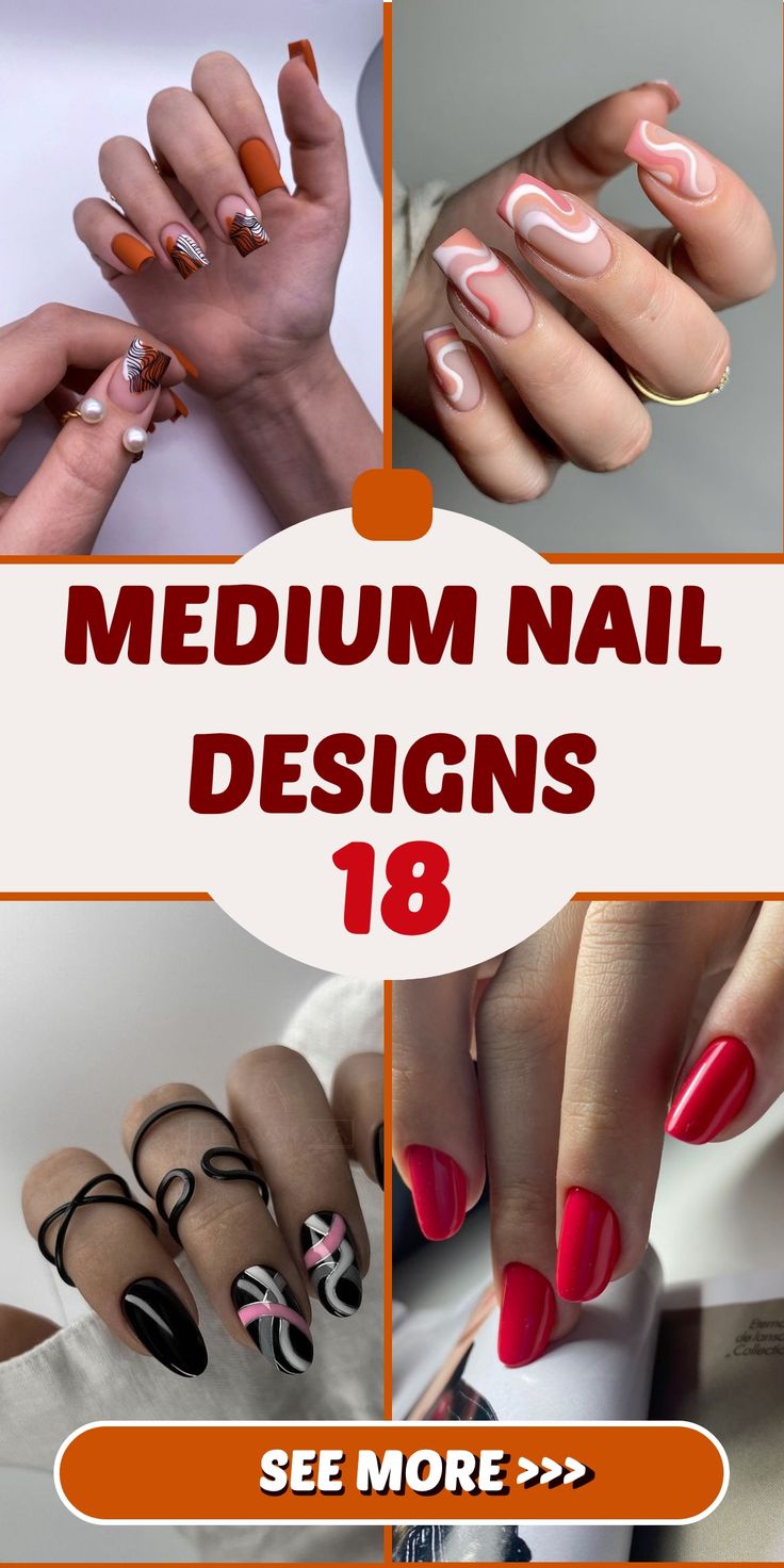 Fashion at Your Fingertips: Medium Nail Designs 18 Ideas
