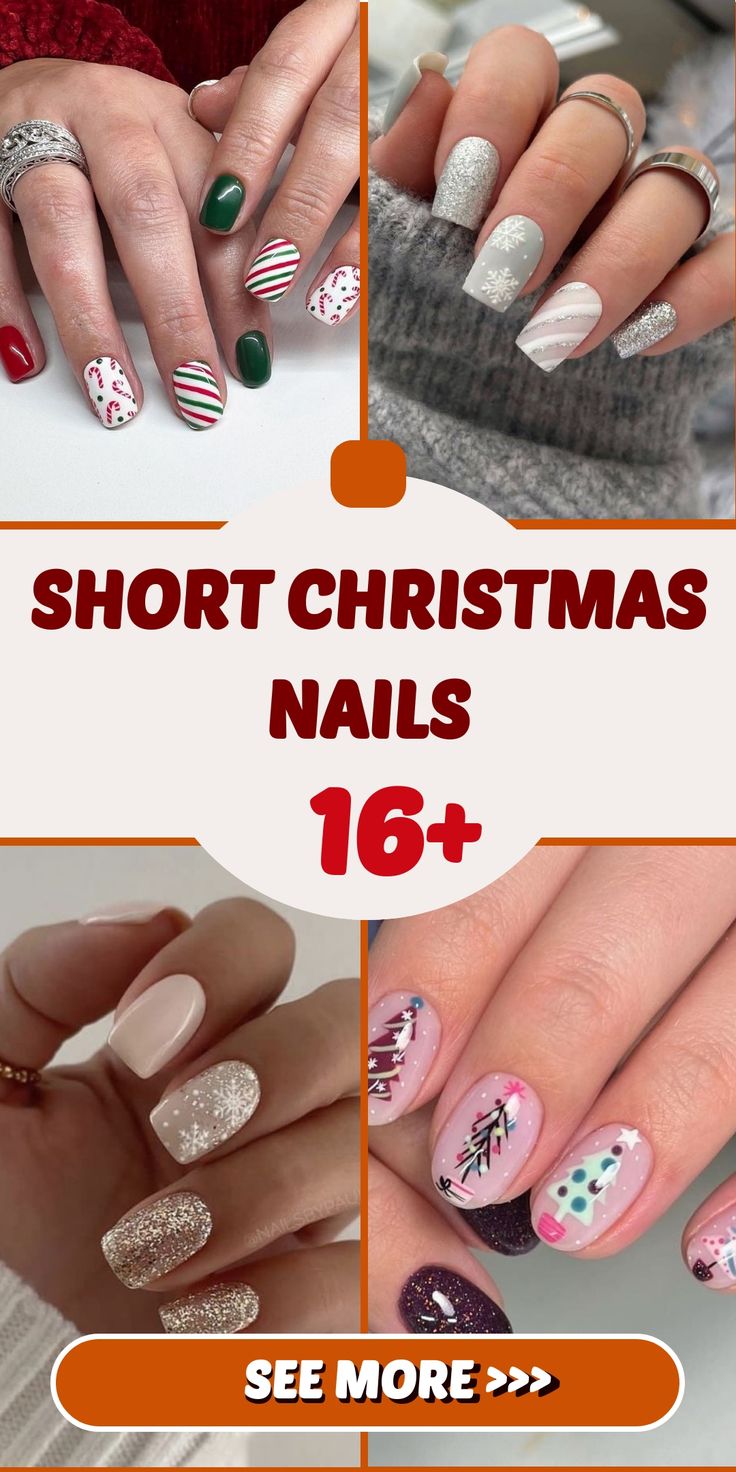 Short Christmas Nails 16 Ideas: Festive and Trendy Nail Designs