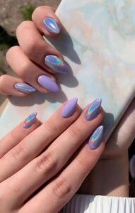 Summer Chrome Nails: Green, White, Pink, Blue Trends in Almond & Short Shapes