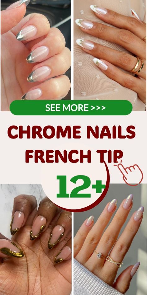 Best 12+ chrome nails french tip you must try this year
