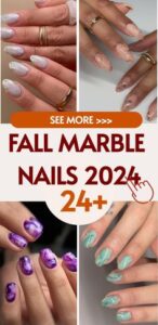 Fall Marble Nails: Trendy Designs and Inspiration for the Season 24 Ideas