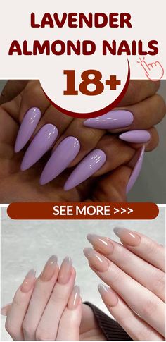 Best 18+ lavender almond nails you must try this year