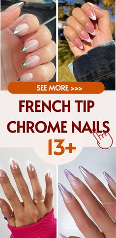 Best 13+ french tip chrome nails you must try this year